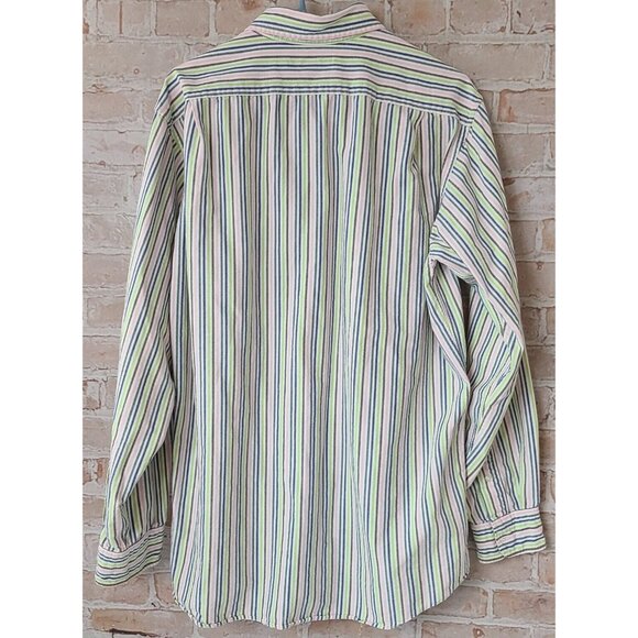 Cremieux Classics Long Sleeve Button Down Shirt Multicolor Pinstripe Men's M - Picture 4 of 9